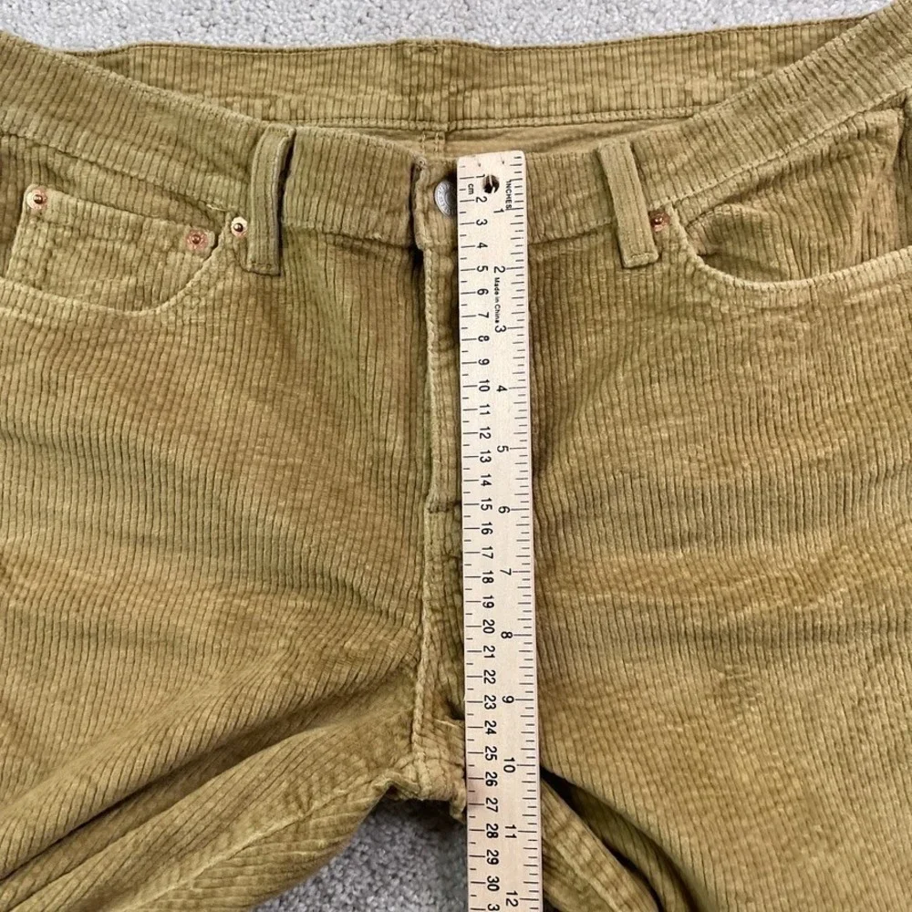 Levis Pants‎ Womens 32 Brown Corduroy Boyfriend Mid Rise Straight Stretch Cords